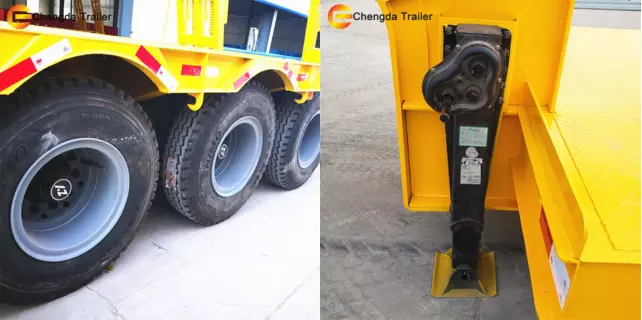 Details of 3 Axles Lowboy Trailer Details of 3 Axles Lowboy Trailer