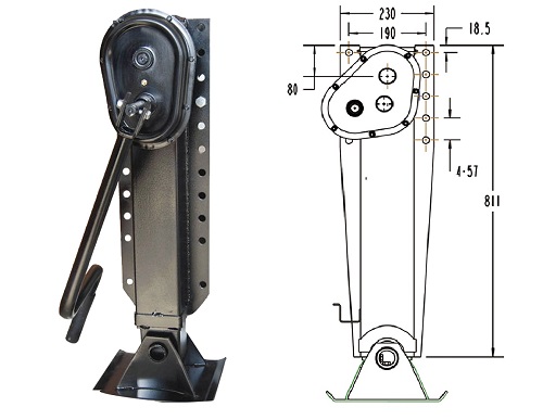 Trailer parts landing gear landing leg