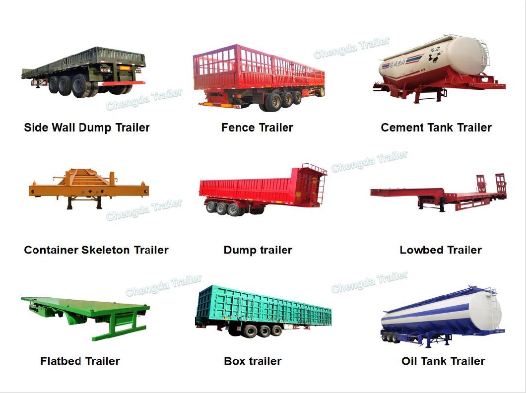 3 Axle 40FT 600mm Panel Side Wall Cargo Transportation Heavy Ladder Semi Trailer