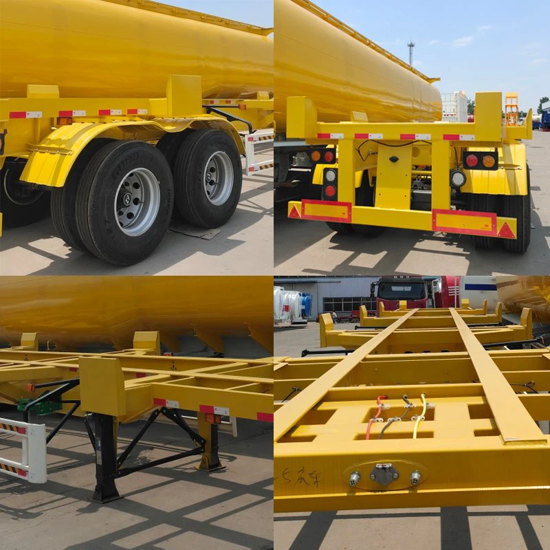 detail of 3 Axles Skeleton Container Trailer