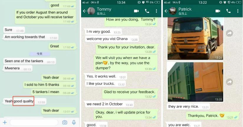 dump truck feedback