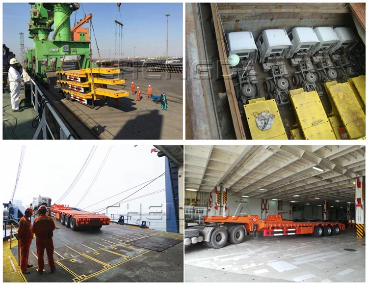 lowboy semi trailer shipping