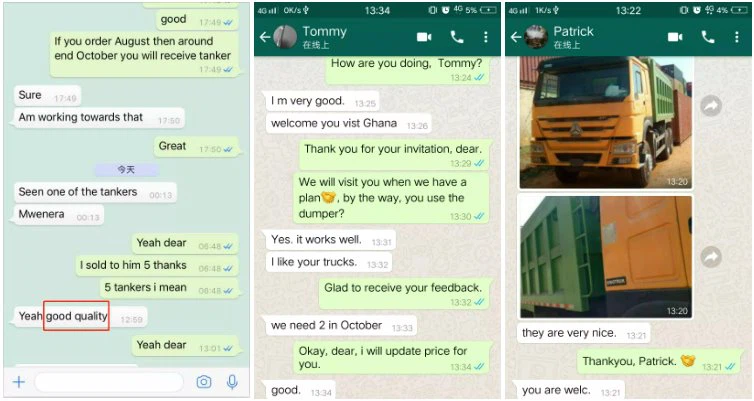 Howo Dump Truck Customer Feedback