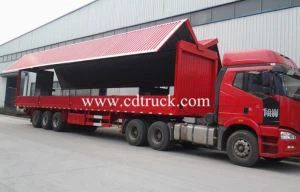 China Manufacture High Quality Cargo Wing Wan Trailer Open Van Semi Trailers For Sale