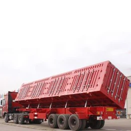 3 Axles 45CBM 80tons Wheat and Corn Side Titled Tip Tipper Tipping Trailer