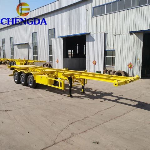Tri Axle 40 Feet Skeleton Container Trailer Chassis