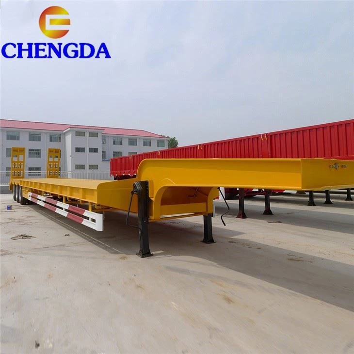 3 Axle 60ton 80ton Lowbed Lowboy Trailer