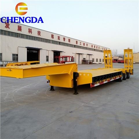 Heavy Duty 3 Axles 40ft Lowboy Semi Trailer